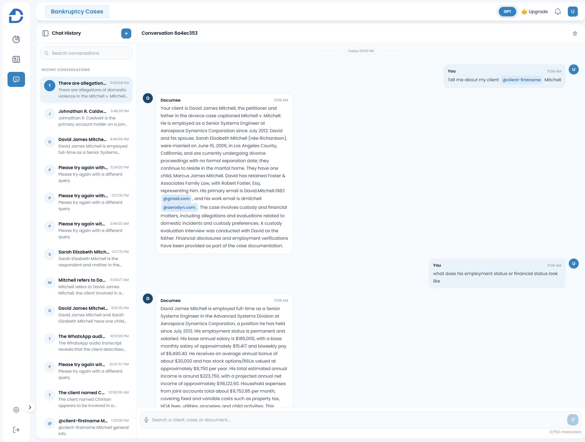 MatterMint AI chat grounded in matter context