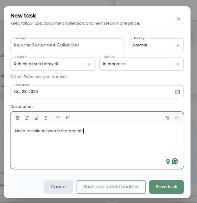MatterMint legal form workflow using reviewed case data
