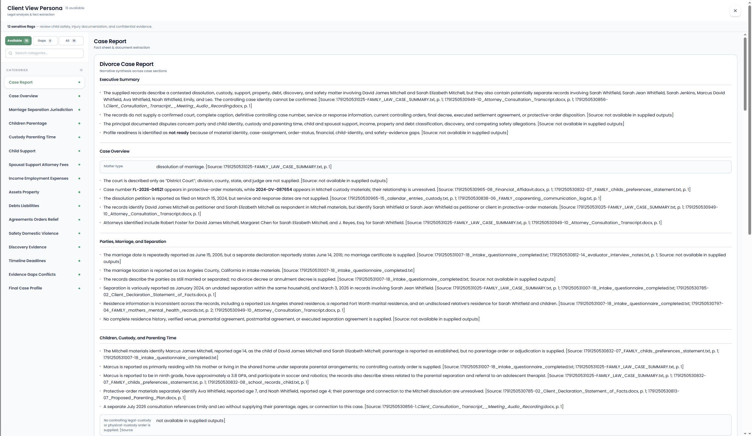MatterMint structured client matter